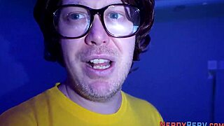 Leeds geek tricked into sucking by big brit beauty for first time