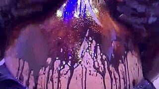 Chocolate covered ebony tits glistening with sweetness 😋🍫