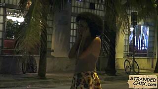 Hot skinny brunette teen Mina Leigh fucking and sucking big dick