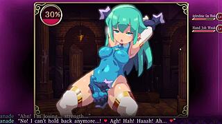 Mage Kanade's Futanari Dungeon Quest Level 1 Part 1 Features Big Tits and Footjob Toys