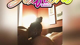 Late night in vegas with sexfeene sucking big black cock 😏