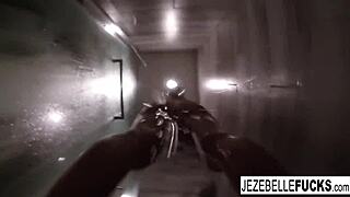 Jezebelle Bond masturbates nude in solo bath