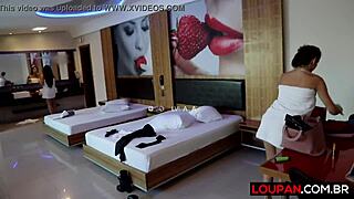 Behind the scenes, Brazilian pornstars showcase their big asses.