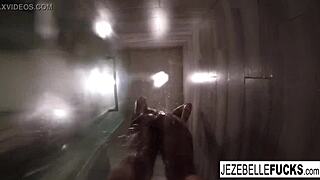 Jezebelle Bond masturbates nude in solo bath