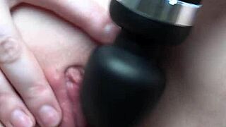 this toy makes my shaved pussy wet during masturbation