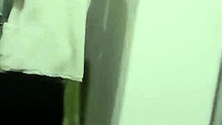 Watch my husband step out of the shower in just a towel?