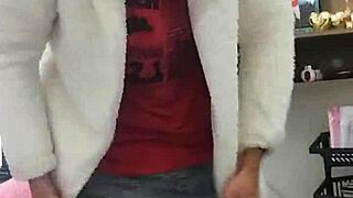 Watch my husband step out of the shower in just a towel?