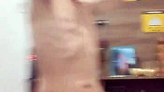 Watch my husband step out of the shower in just a towel?