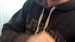 Gay guy shows his face in action!