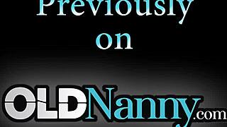 Can oldnanny and maure handle busty lesbian fun together?