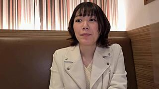 Beautiful wife cheats with host, masturbates in store toilet for orgasm