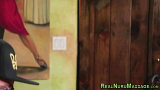 brunette babe in fetish high definition cumshot scene