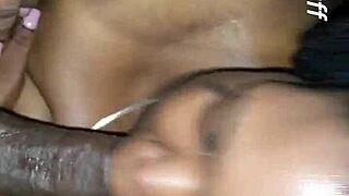 Fat BBW gives sloppy blowjob.