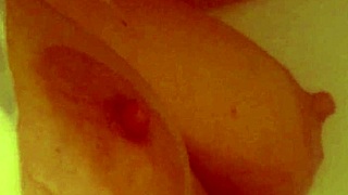 i spyed on my wife in the shower n got caugt with her shaved tits