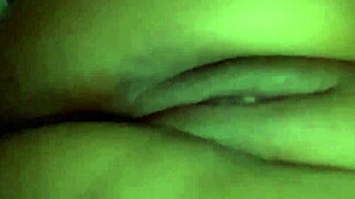 Teen explores her messy shaven private area curiously.