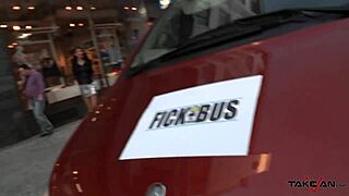 Two dark haired hotties pick up dude on streets for bent over fucking and cowgirl riding