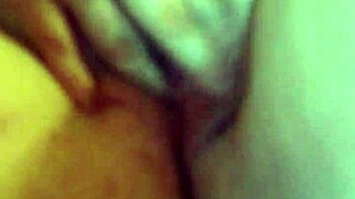 Intriguing overweight woman engages in playful activity with unique challenges