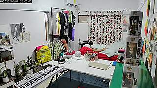 why is that gordita on the security camera in her thong, spying on her?