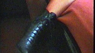 fetish girl strips stockings and rips clothes