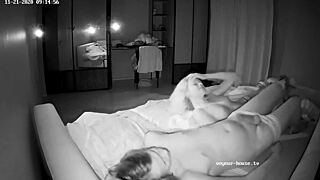 Amateurs real couple feel intense passion in night vision hardcore sex