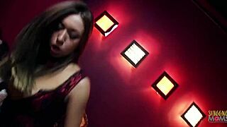 This naughty orgy features busty brunette milfs and sexy blondes in group sex!