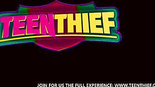 Rebel Blonde Caught Sucking Guard's Huge Cock