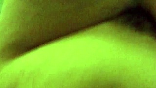 Ticklish chubby wife laughs during play