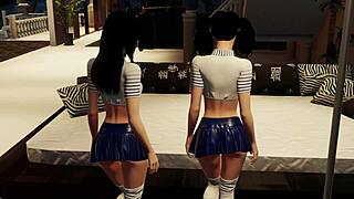 Whore Game Episode One! Asian Femdom Lesbian Fun!