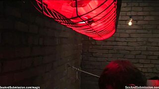 bound slave's ass takes hard whipping! 😈