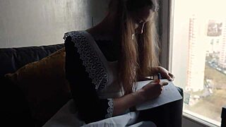 russian teen gets deep in mouth and pussy