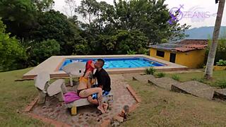 Glamping VIP 7: Daniclarkoficial Grabs Jazminowens' Big Ass In The Finca