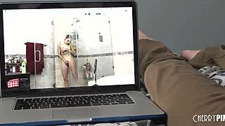 arya fae, that cute teen 18+ with tattoos and piercings, gets fucked by her stepbrother after he films her masturbating, starting with a blowjob and moving to doggystyle and riding