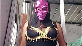 The president's secretary performs an erotic Arab dance for her boss.