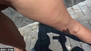 German blonde couple enjoys outdoor time in Rotterdam harbor