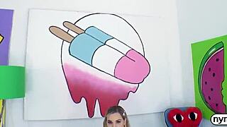 blonde blake blossoms enjoys tasty treats