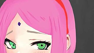 Sakura Gives Uncensored Handjob In Hentai.