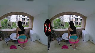 this latina's huge tits in her first vr porn scene, wow!
