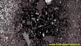 Point Of View Of Feet Stomping And Toes Being Licked In A Domination Session