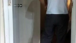 Stepmother invites me for bed repair, leads to intense standing fuck.