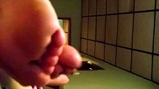 Annette B's Sexy Footjob Explodes!