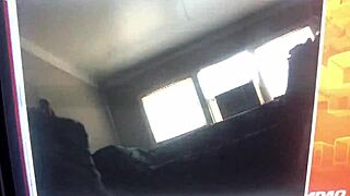 Is this young 18+ amateur riding hairy cock on sofa?