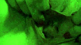 Hot Brunette Babe Sucks and Fingers in Close View