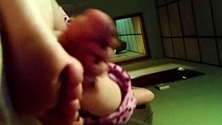 Annette B's Sexy Footjob Explodes!