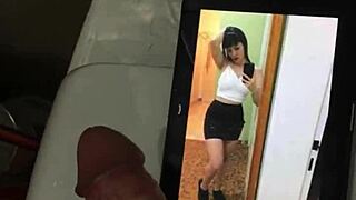 Magalii Kie receives cum tribute on her big tits