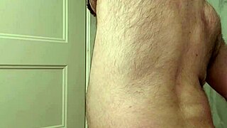 Nude Martin Lavallée sodomizes himself with dildo in mouth