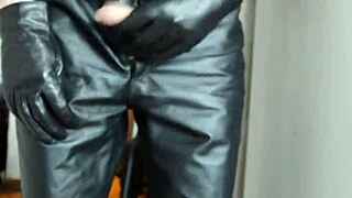 Jerking In Leather Pants