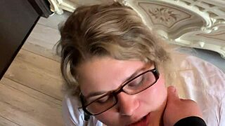 The chubby nurse gives a sweet blowjob before hard anal sex and creampie.