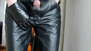 Jerking In Leather Pants