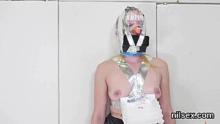 Wacky girl brought to ASS HOLE nuthouse for PAINFUL DEEPTHROAT and ANAL treatment.