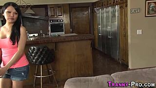 asian ladyboy fucks pussy with cum in mouth